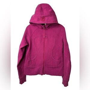 Lululemon Scuba Hoodie Full Zip Magenta Purple Women’s Size 8